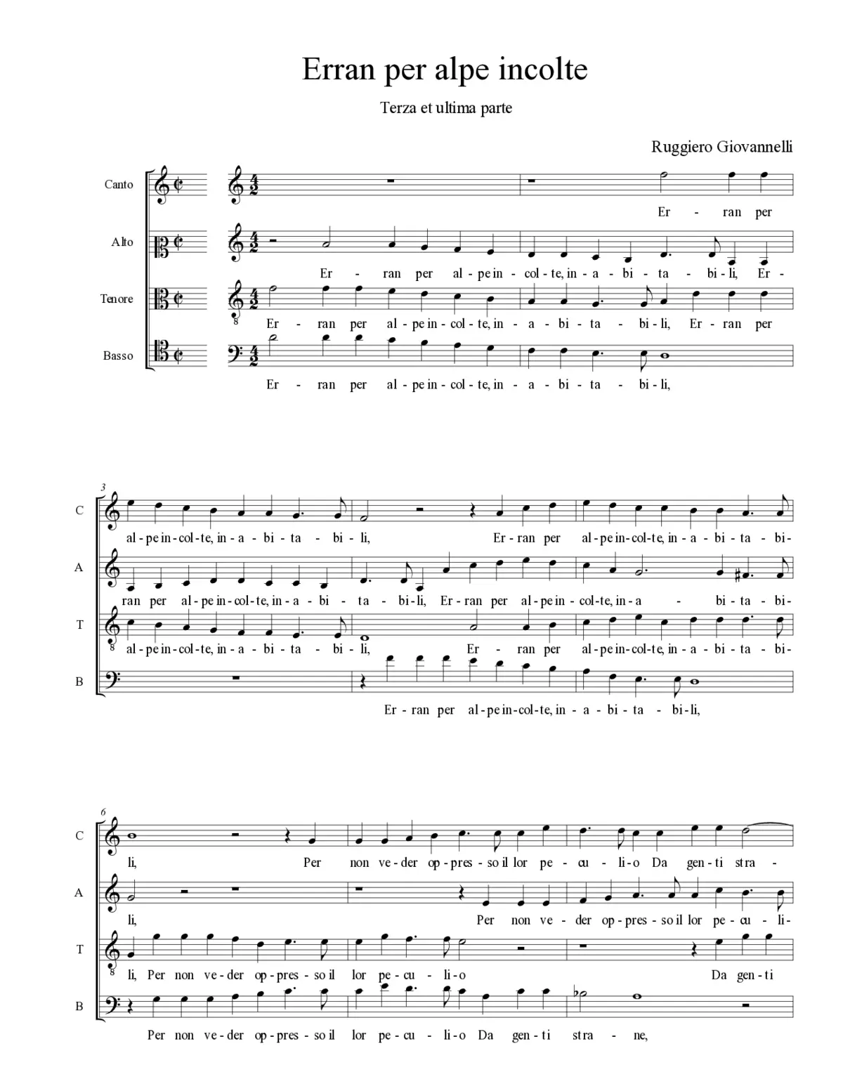 Erran per alpe incolte - Page 1