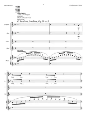 O Swallow Swallow Op.68:5