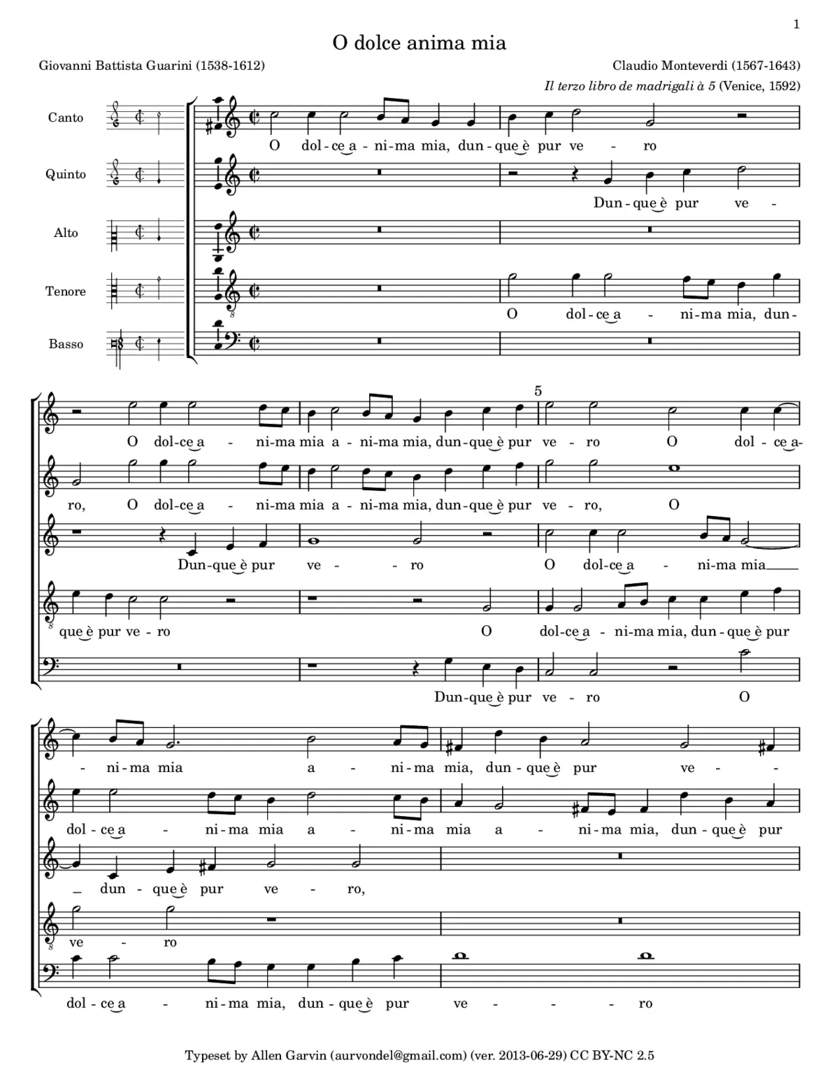 O dolce anima mia - Page 1