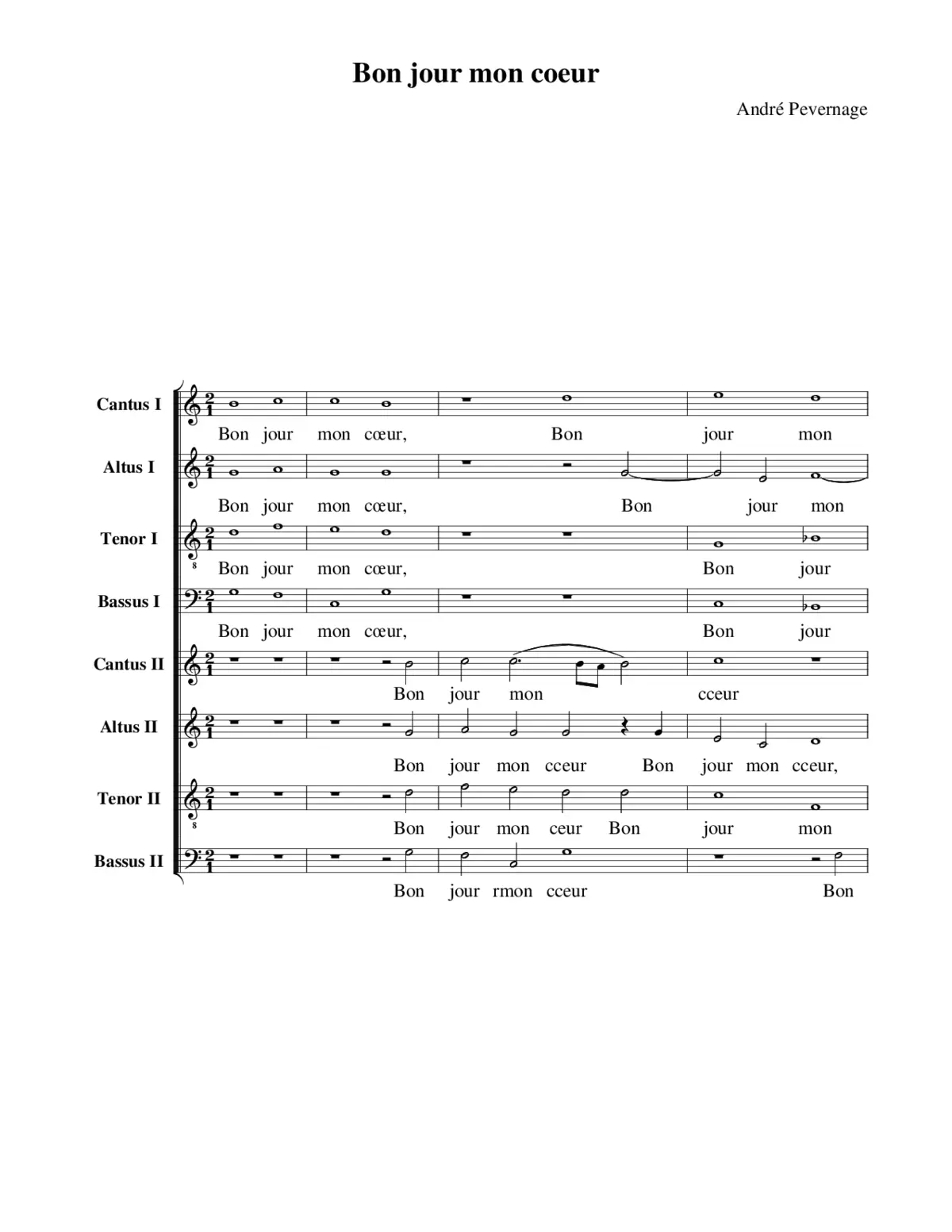 Bon jour mon cœur - Page 1