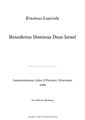 Benedictus Dominus Deus Israel