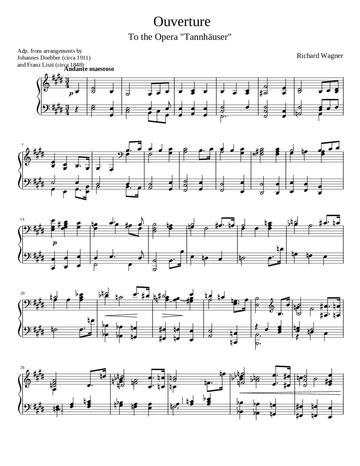 Tannhäuser WWV 70 - Page 1