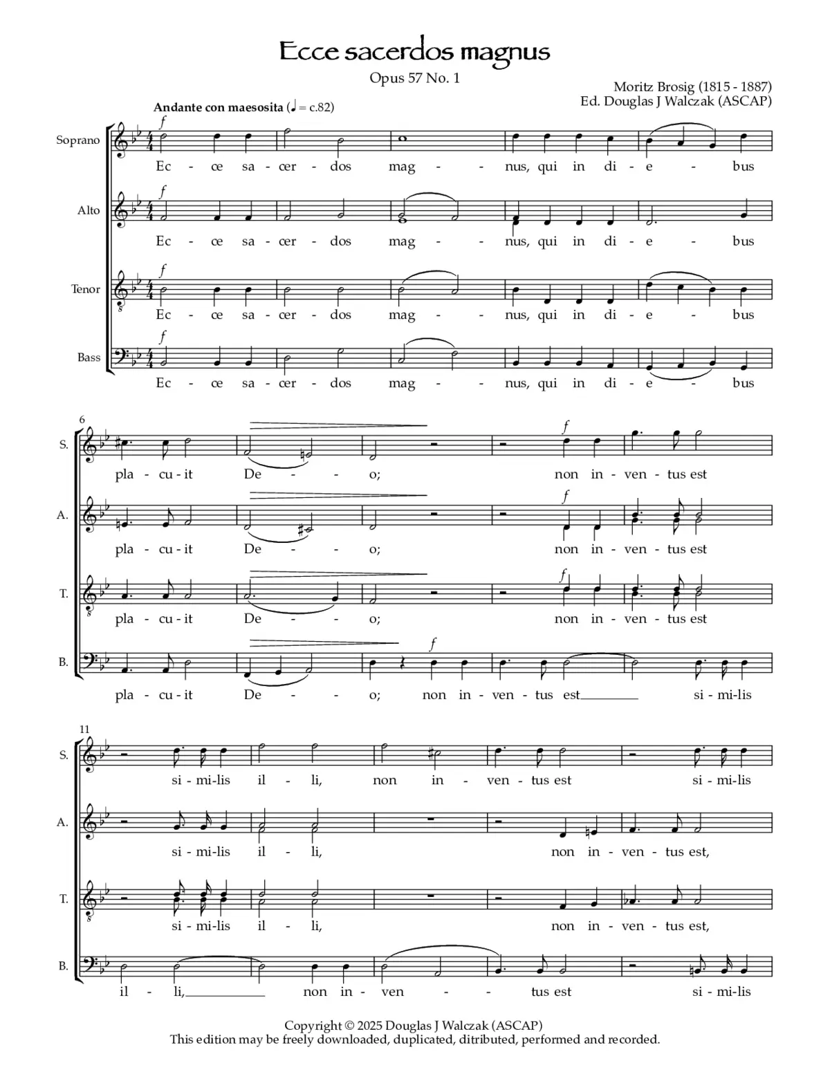 Ecce sacerdos magnus - Page 1