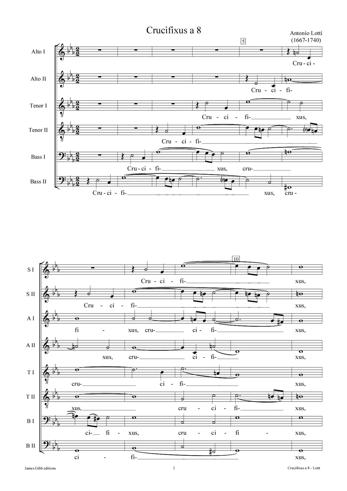 Crucifixus a 8 - Page 1