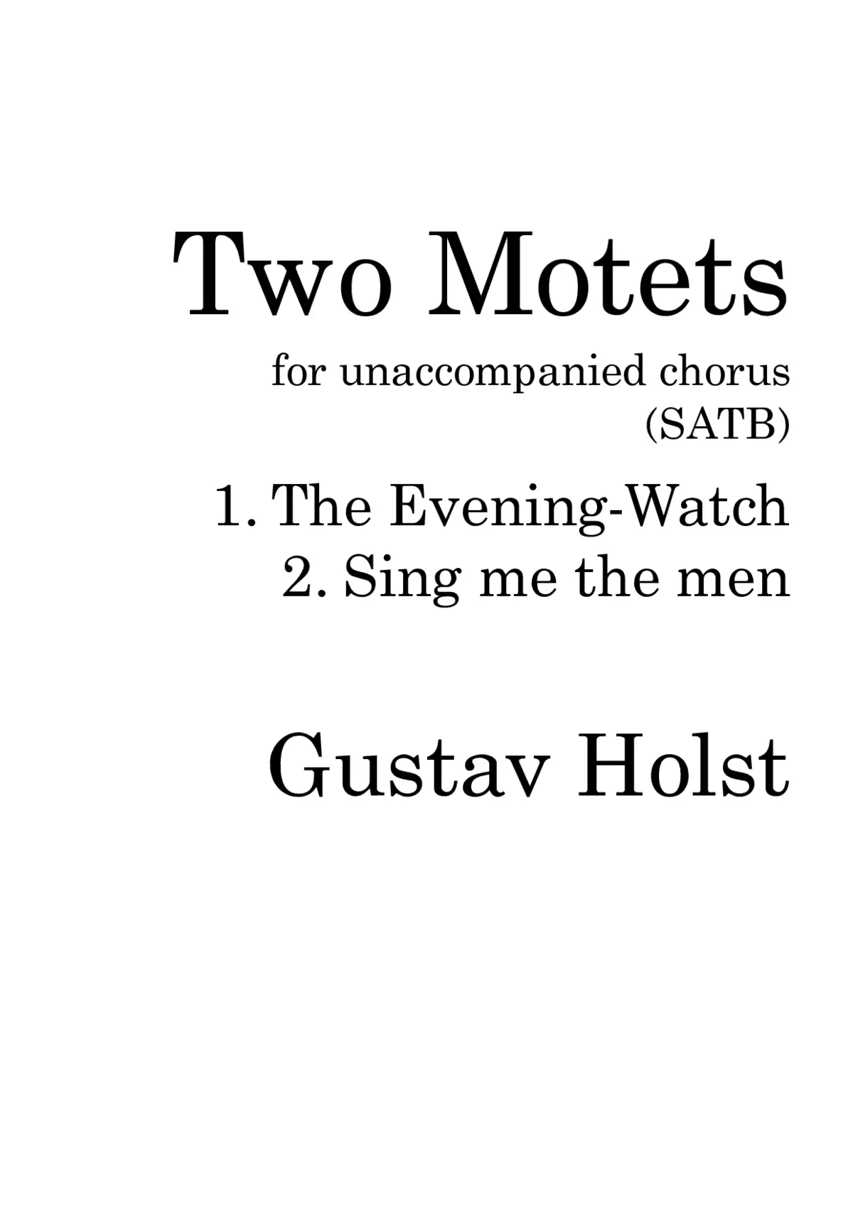 Two Motets - Page 1