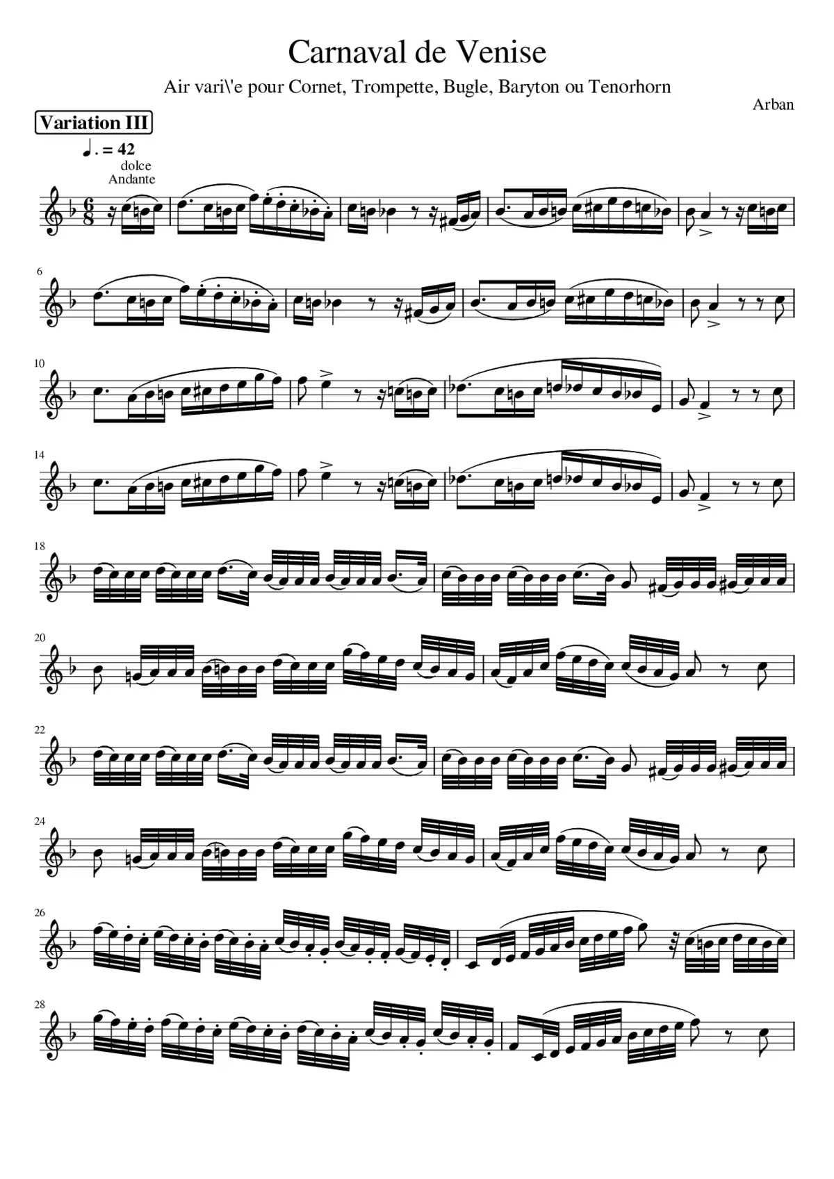 Carnaval de Venise - Page 1