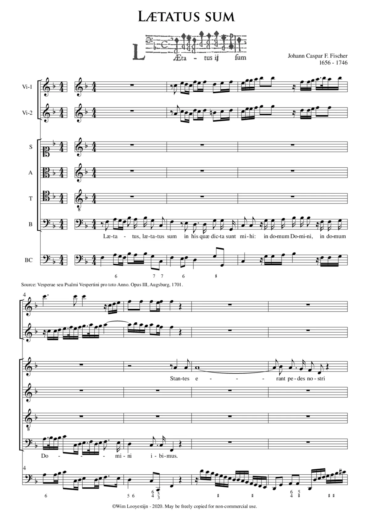 Laetatus sum - Page 1