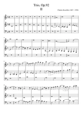 Trio for Flute Clarinet and Bassoon Op.92