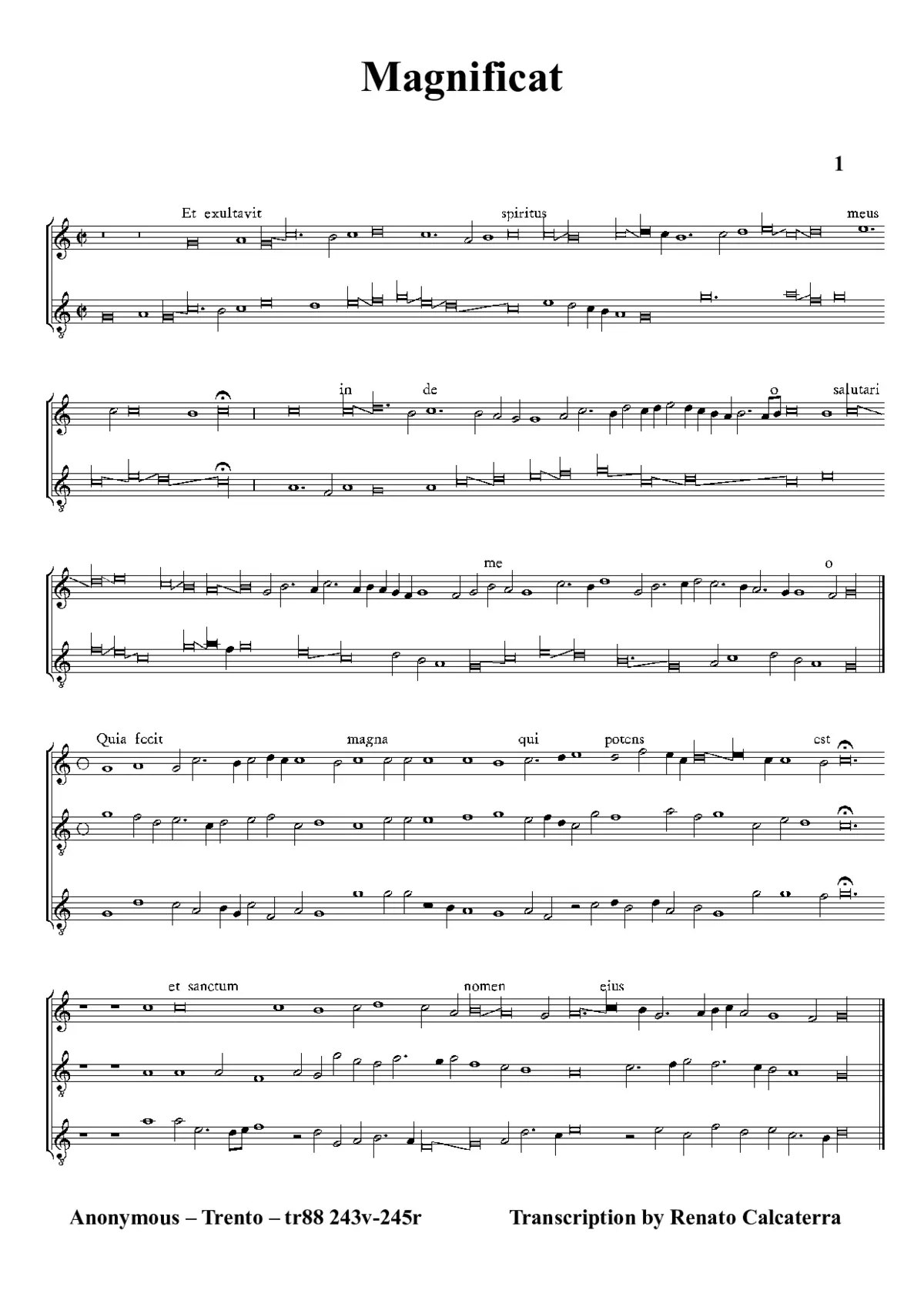 Magnificat (tr88) II - Page 1