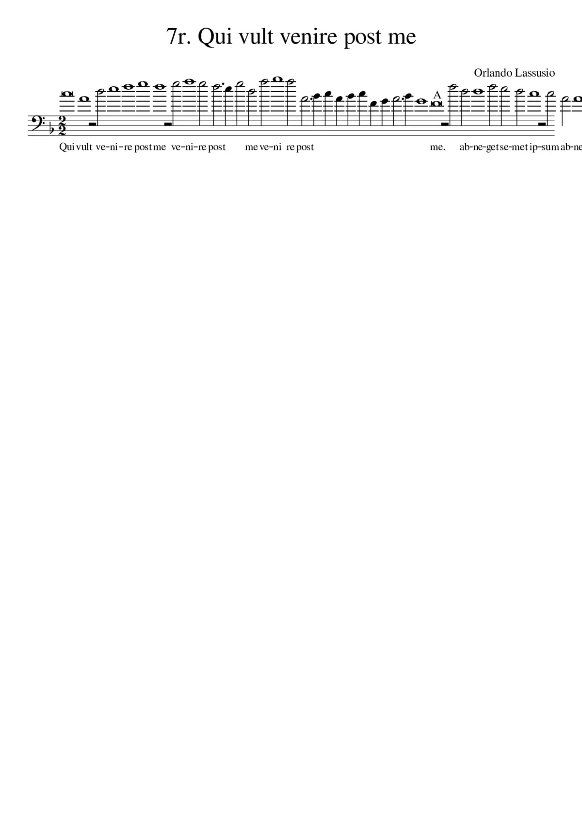 Qui vult venire post me - Page 1