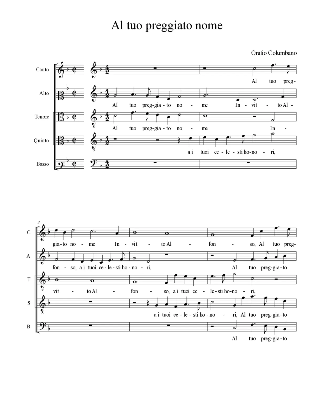 Al tuo preggiato nome - Page 1