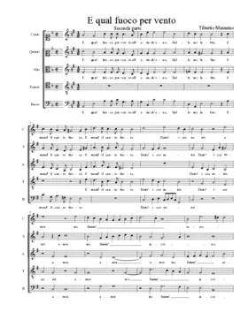 E qual fuoco per vento