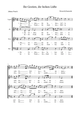 Ihr Gestirn, ihr hohen Lüfte