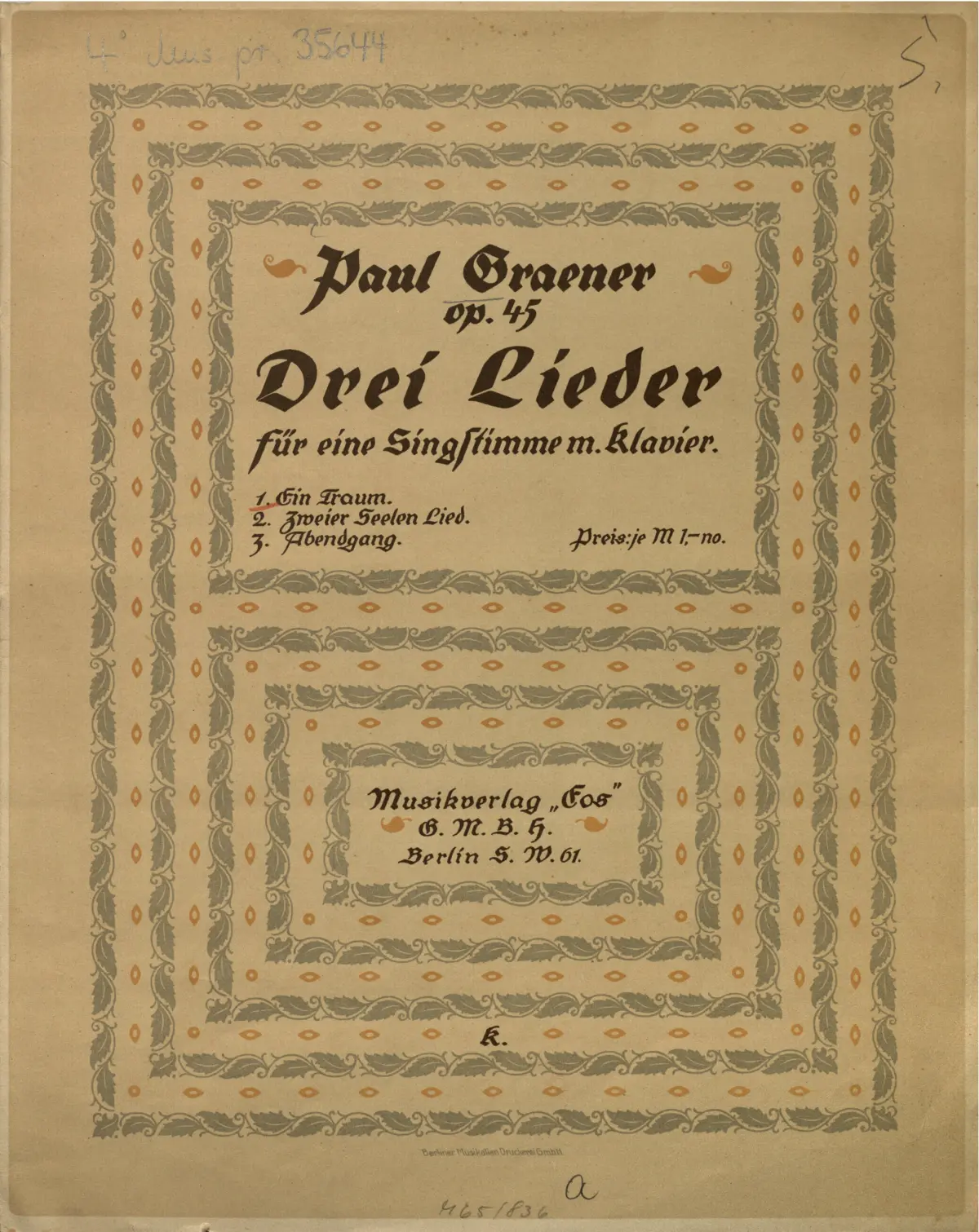3 Lieder - Page 1