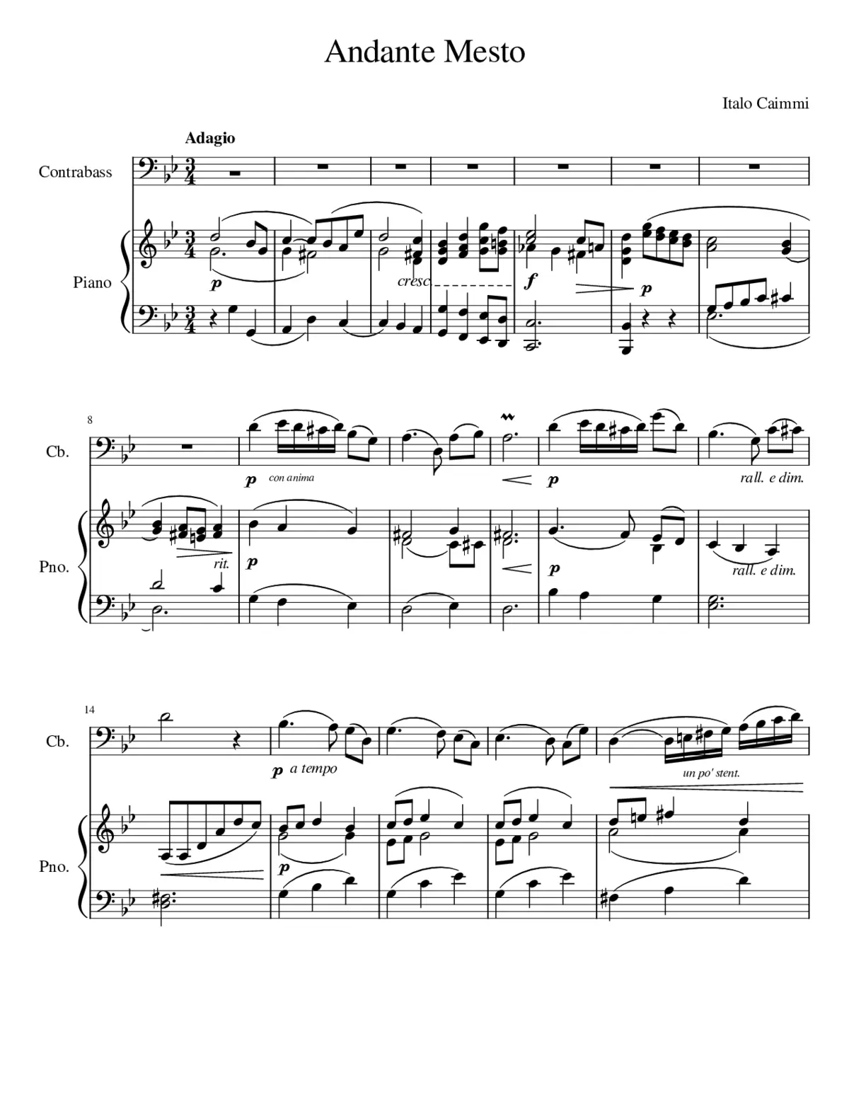 Andante Mesto - Page 1