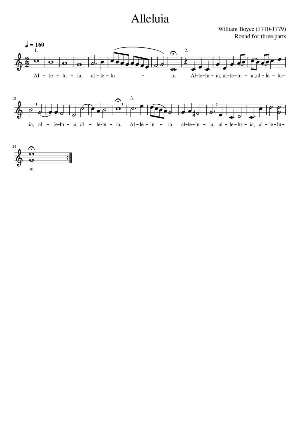 Alleluia - Page 1