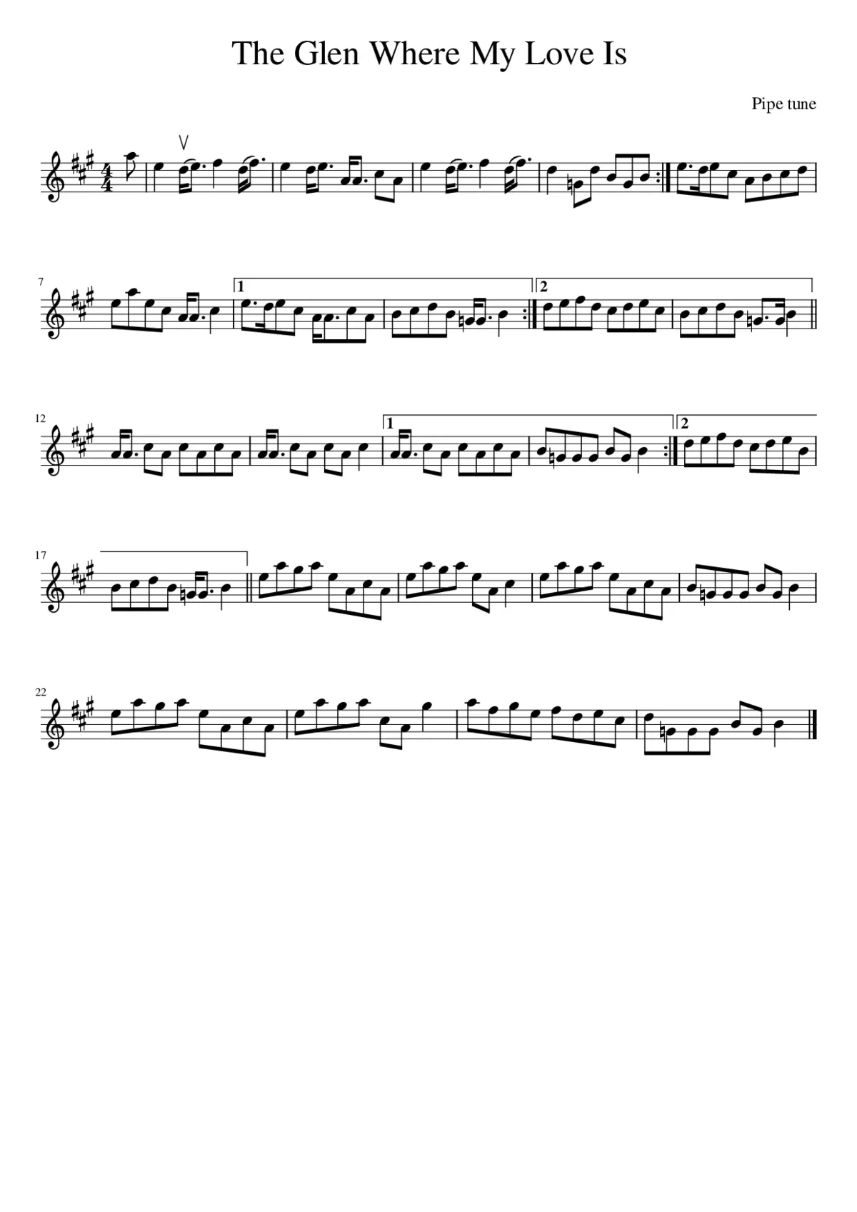 The Glen Where My Love Is - Page 1