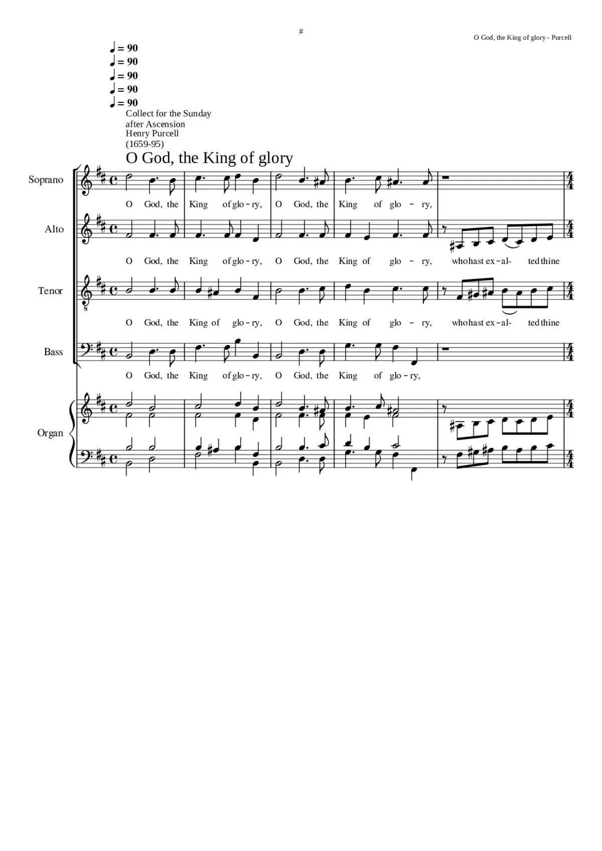 O God the King of glory - Page 1