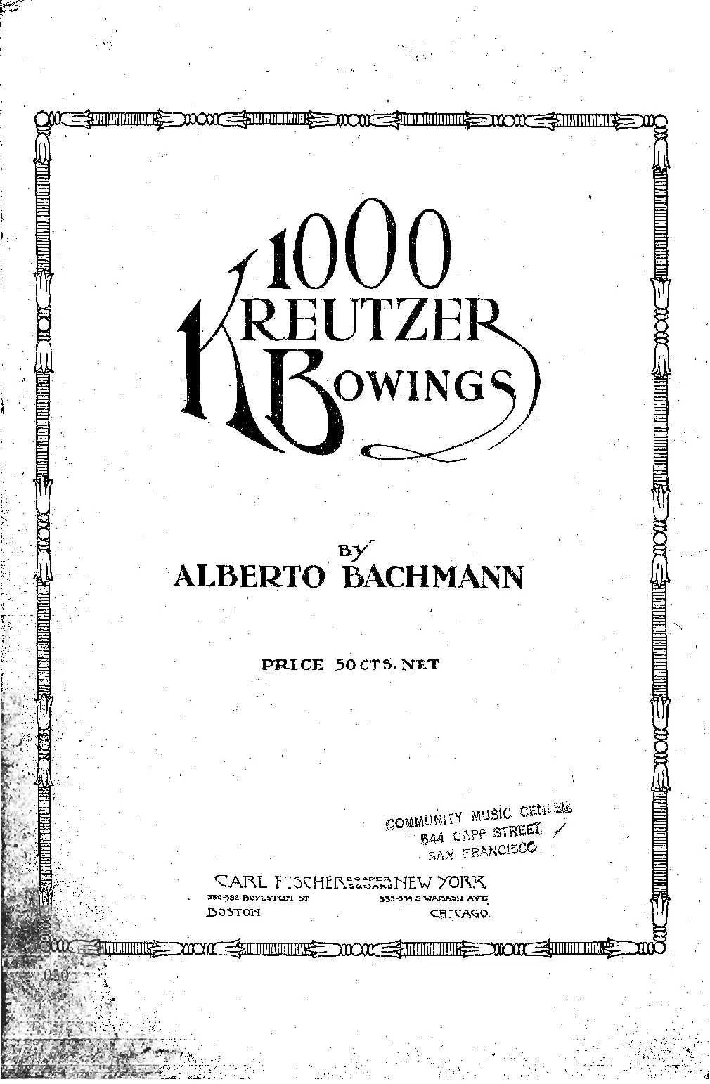 1000 Kreutzer Bowings - Page 1