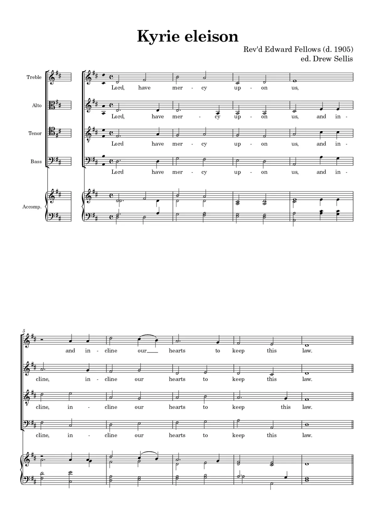 Kyrie eleison in D major - Page 1