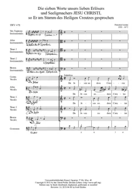 Die Sieben Worte Jesu Christi am Kreuz, SWV 478