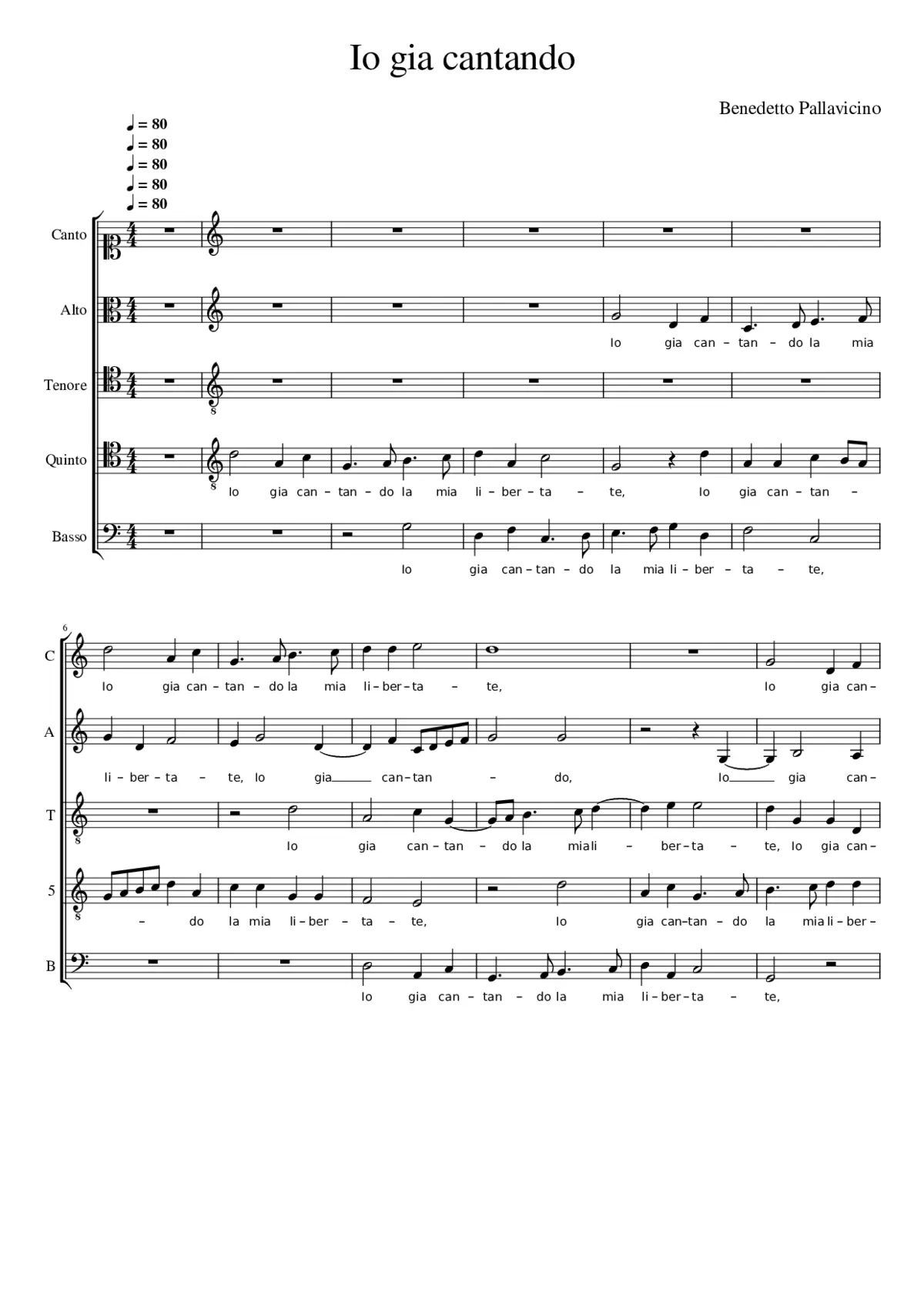 Io gia cantando - Page 1