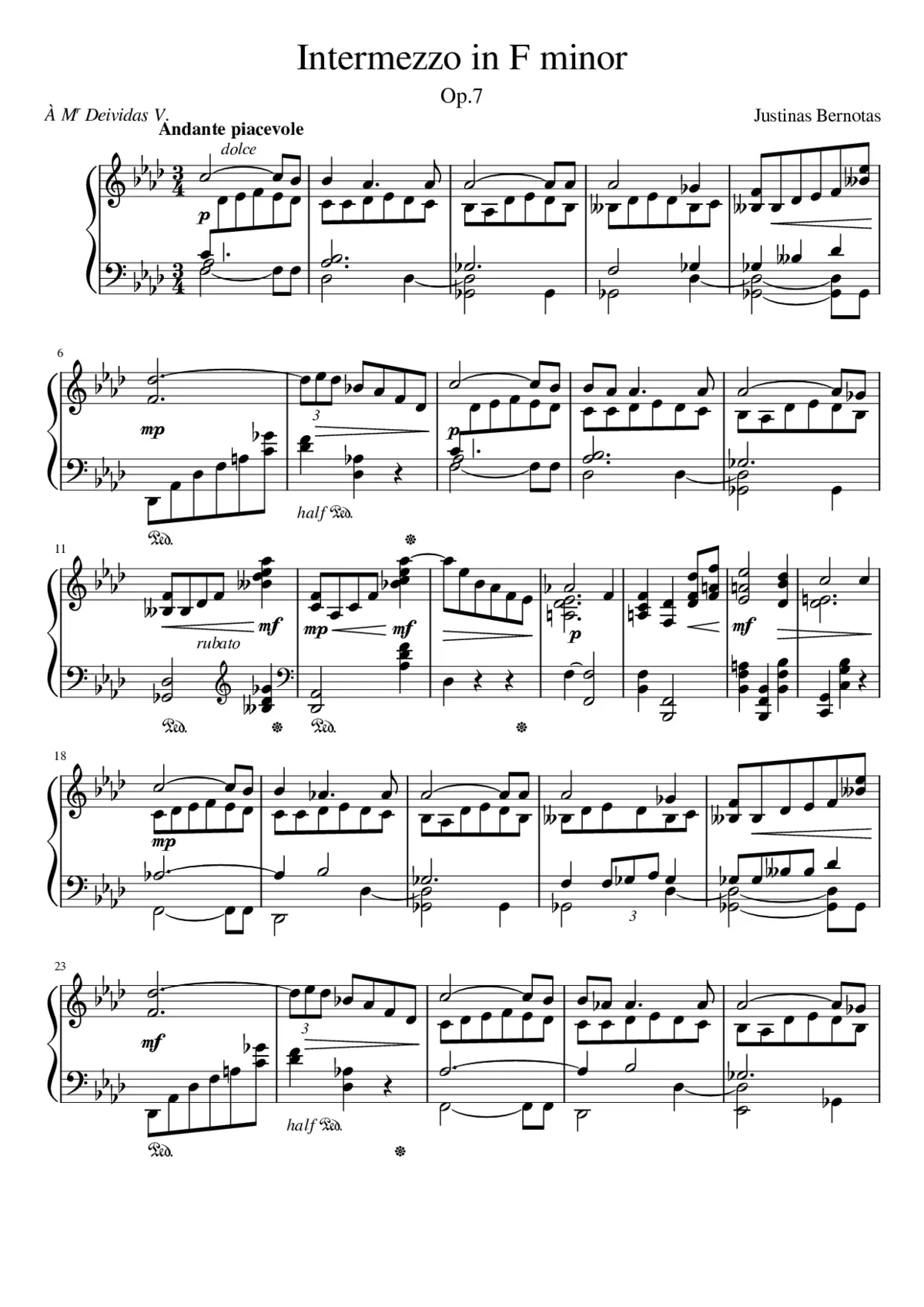 Intermezzo in F minor (original) - Page 1