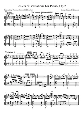 2 Sets of Variations for Piano