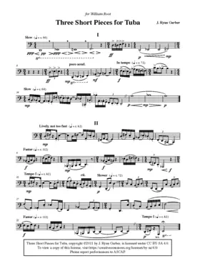 Three Short Pieces for Tuba