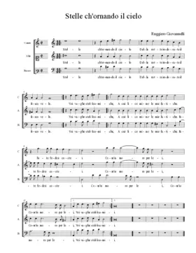 Stelle ch'ornando il cielo