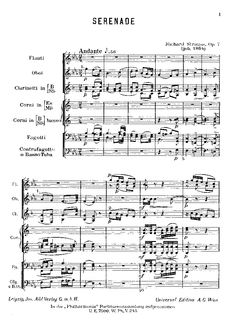 Serenade for Winds - Page 1