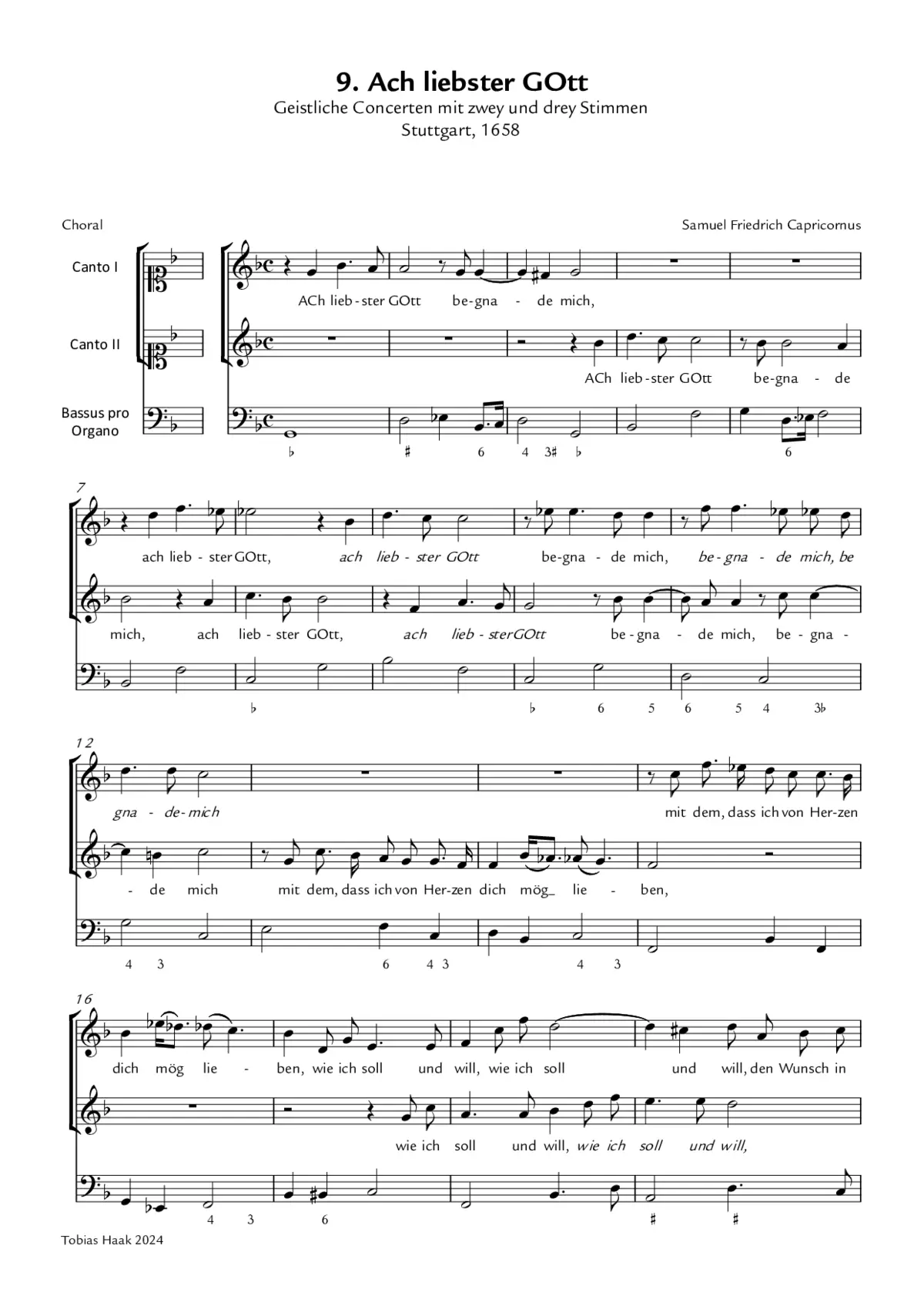 Ach liebster Gott - Page 1