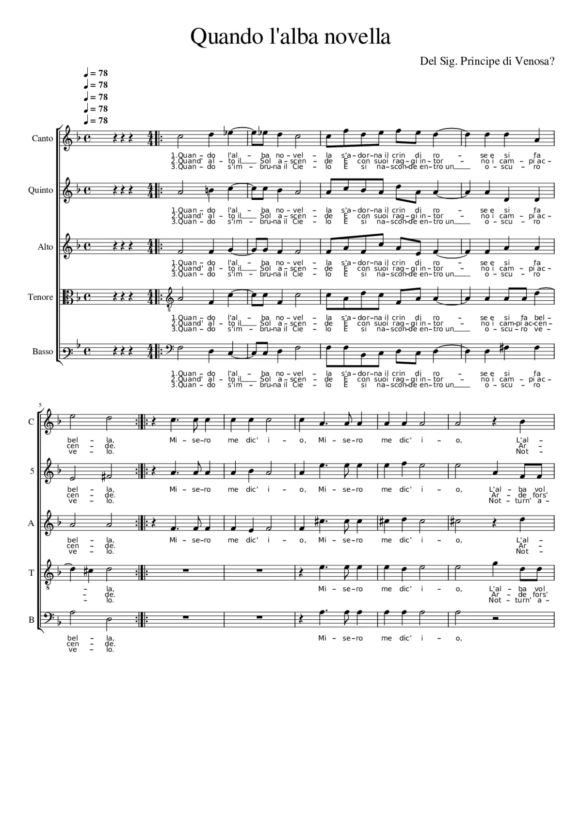 Quando l'alba novella - Page 1