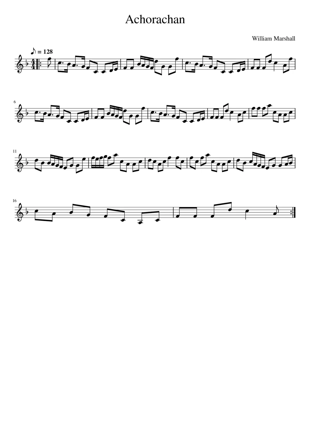 Achorachan a Strathspey - Page 1