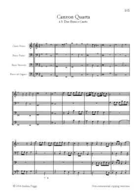 Canzon à due bassi e canto