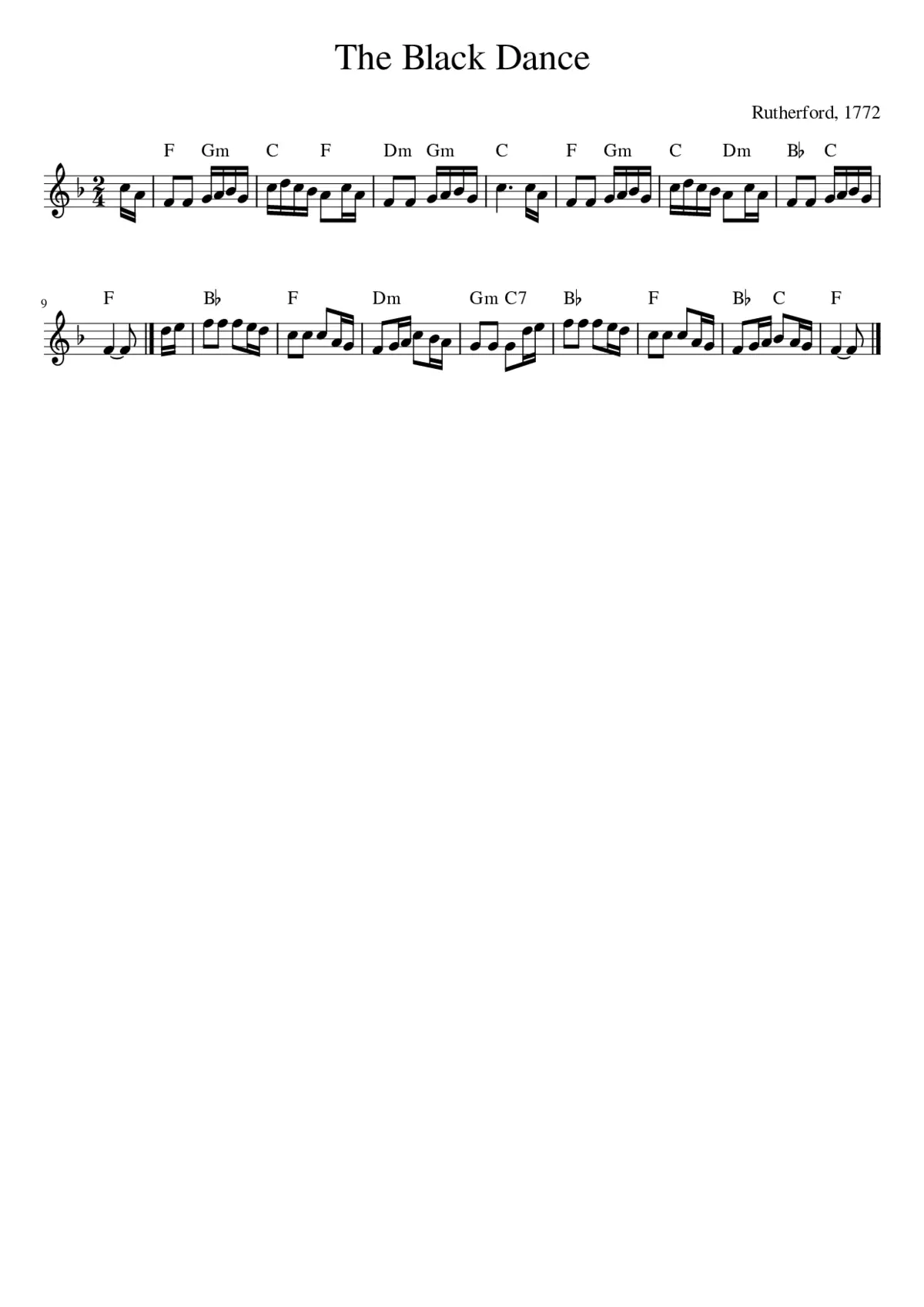 The Black Dance - Page 1