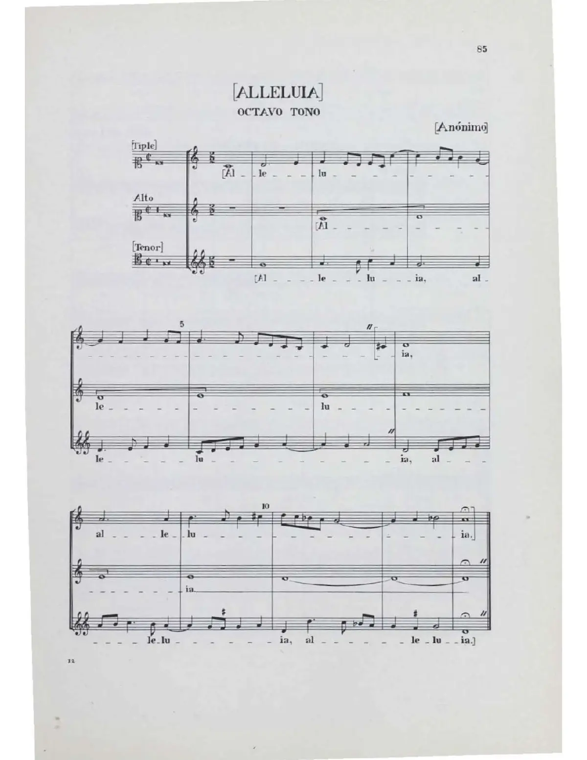 Alleluia octavo tono - Page 1