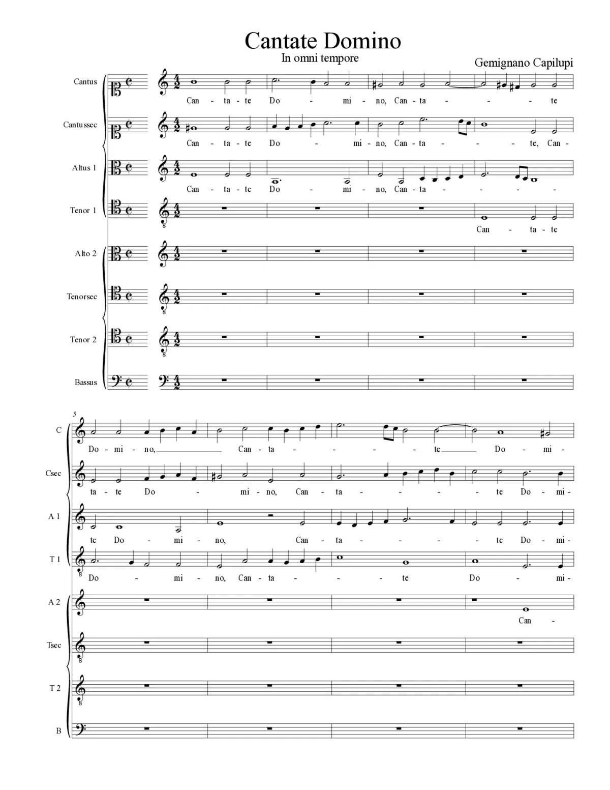 Cantate Domino - Page 1