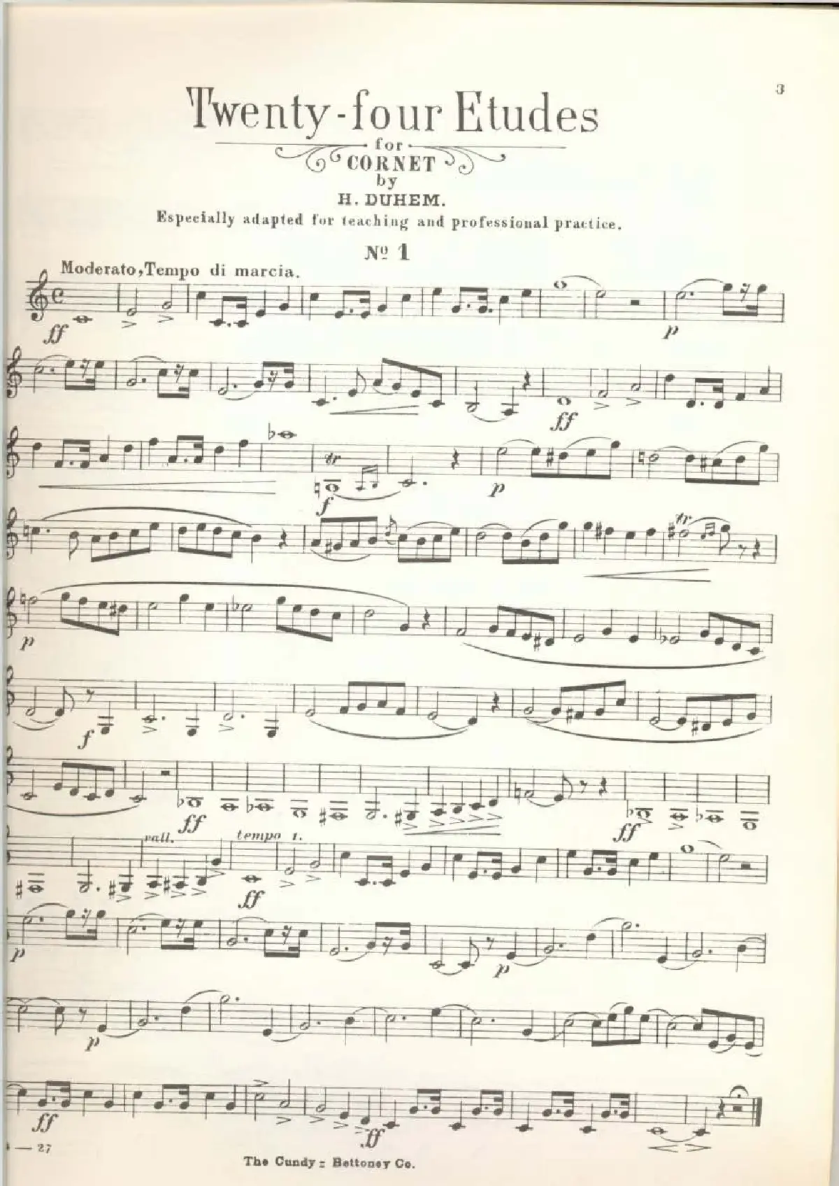 24 Etudes for Cornet - Page 1