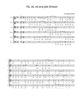 Sù, sù, sù non piu dormir