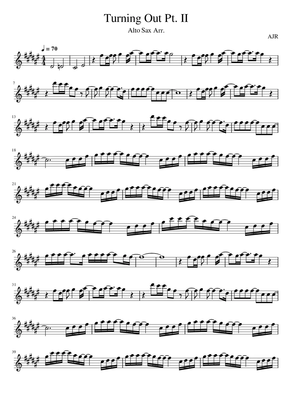 turning out pt ii - Page 1