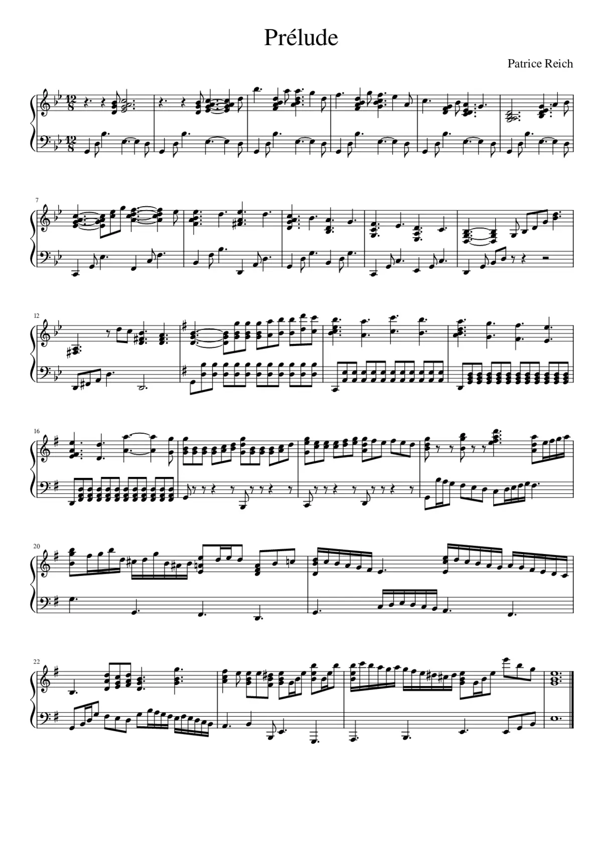 Prélude 2 - Patrice Reich - Page 1