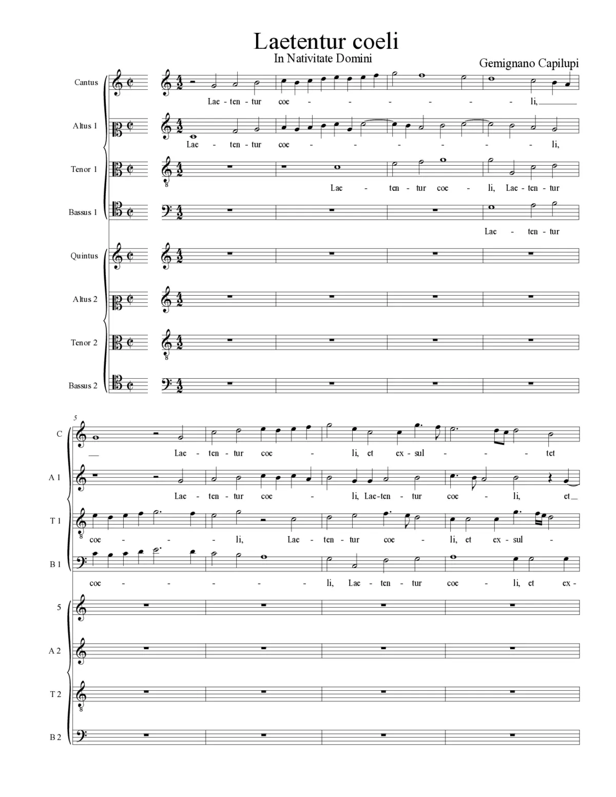 Laetentur coeli - Page 1