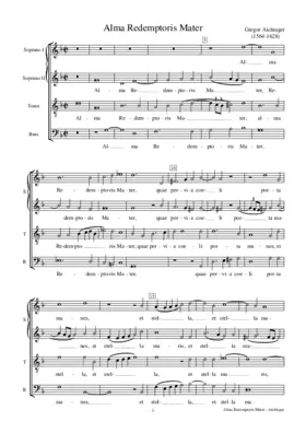 Alma Redemptoris Mater II a 4