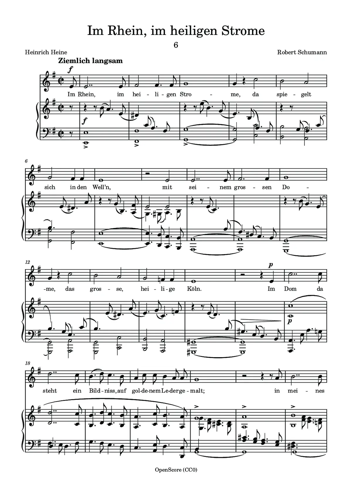 Im Rhein, im heiligen Strome - Page 1