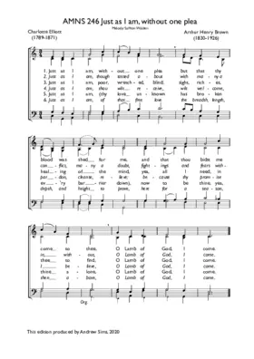 Just as I am, without one plea