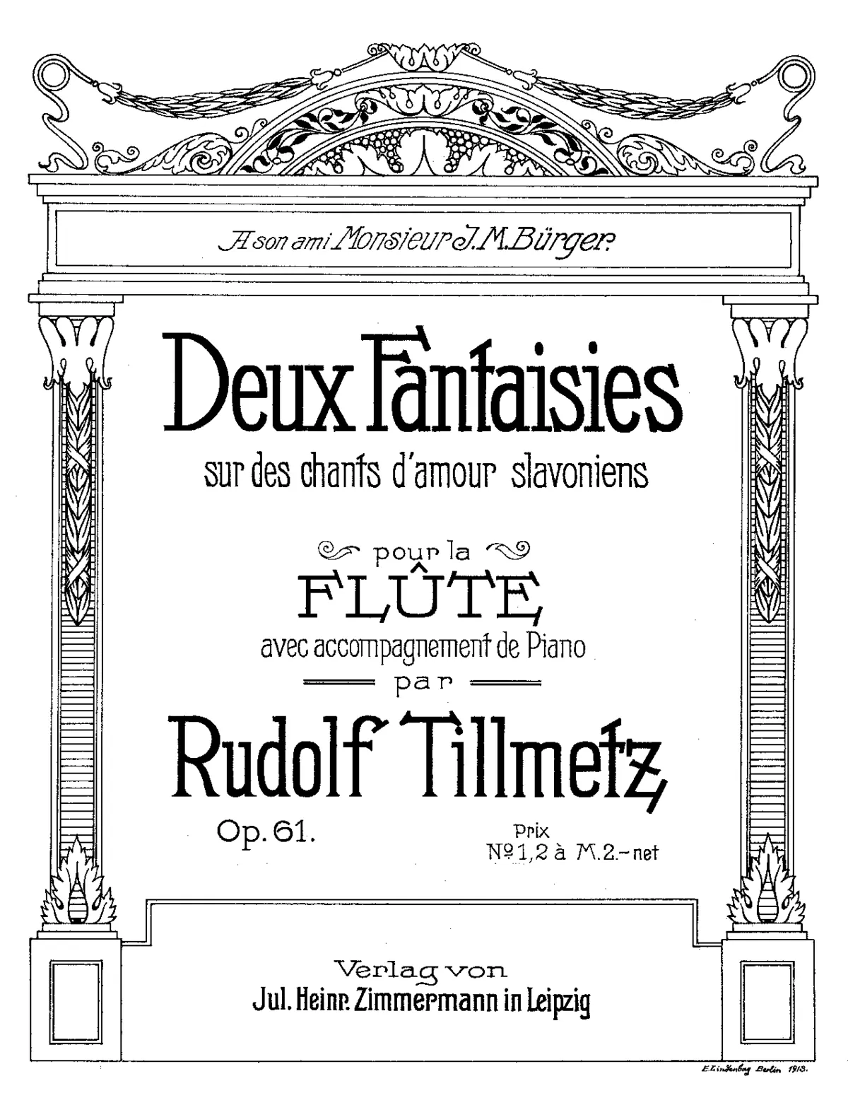 2 Fantaisies sur des chants d'amour slavoniens - Page 1