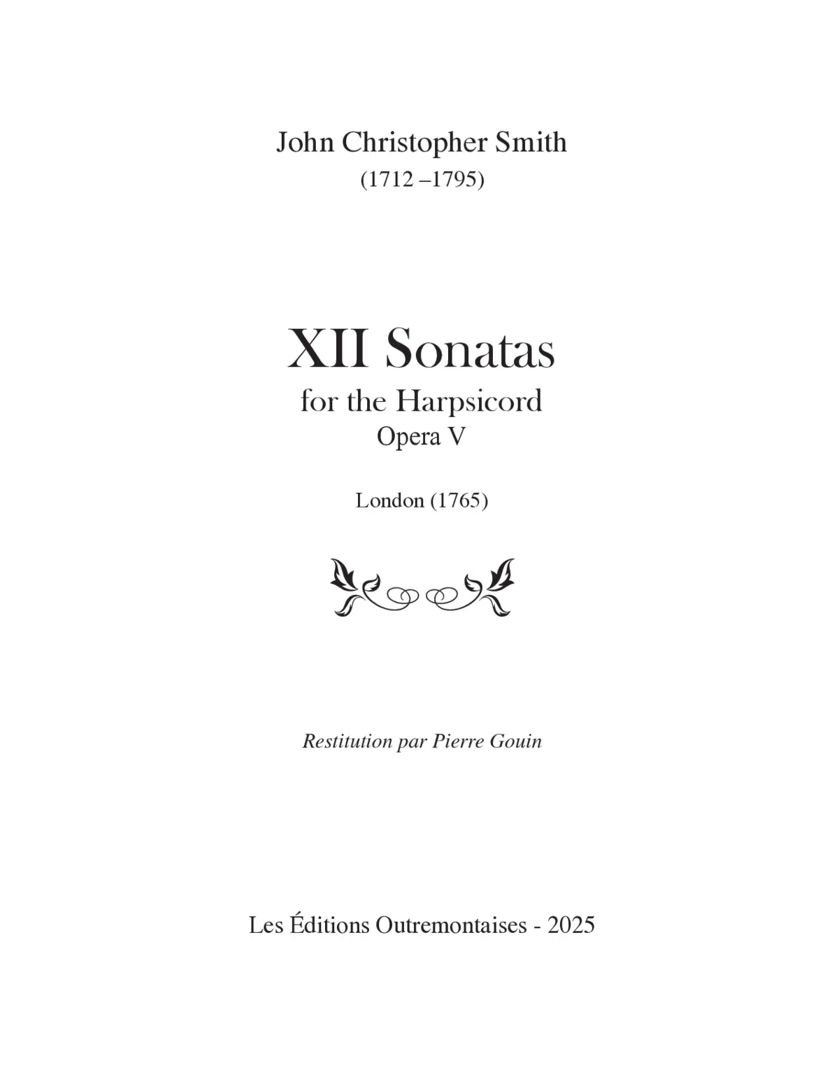 12 Sonatas for the Harpsicord - Page 1