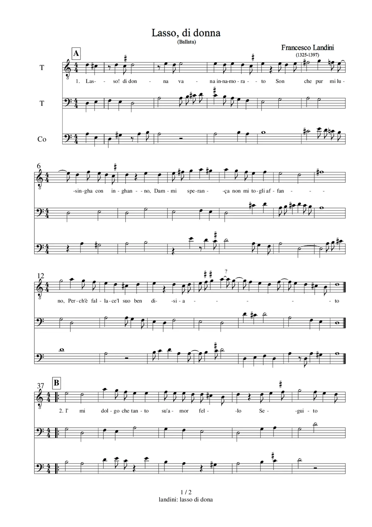 Lasso, di donna - Page 1