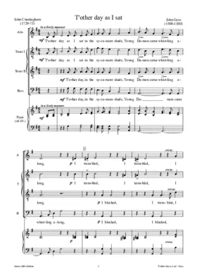 T'other day as I sat